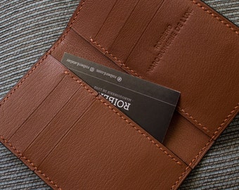 Chèvre Leather Bifold Wallet, Mens CardHolder, Vertical Wallet, Slim Wallet, Classic Wallet, Wallet for Him
