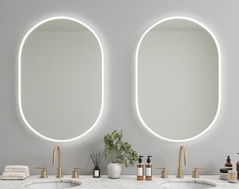 Miroir lumineux ovale Full Lux | Miroir de salle de bain unique | Miroir ovale lumineux Full Lux | Design d'intérieur époustouflant | Miroir ovale de haute qualité