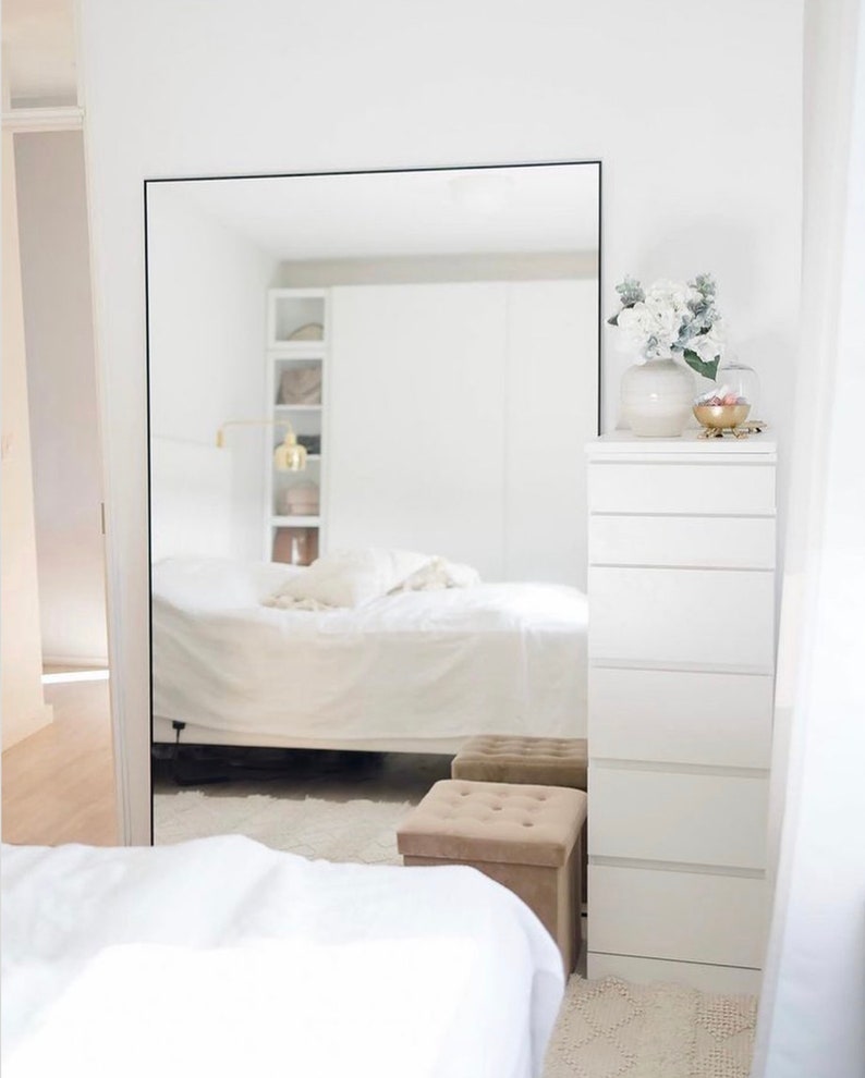 Oversized Luxury Fulllength Mirror, Floor Mirror, Large Black Frame