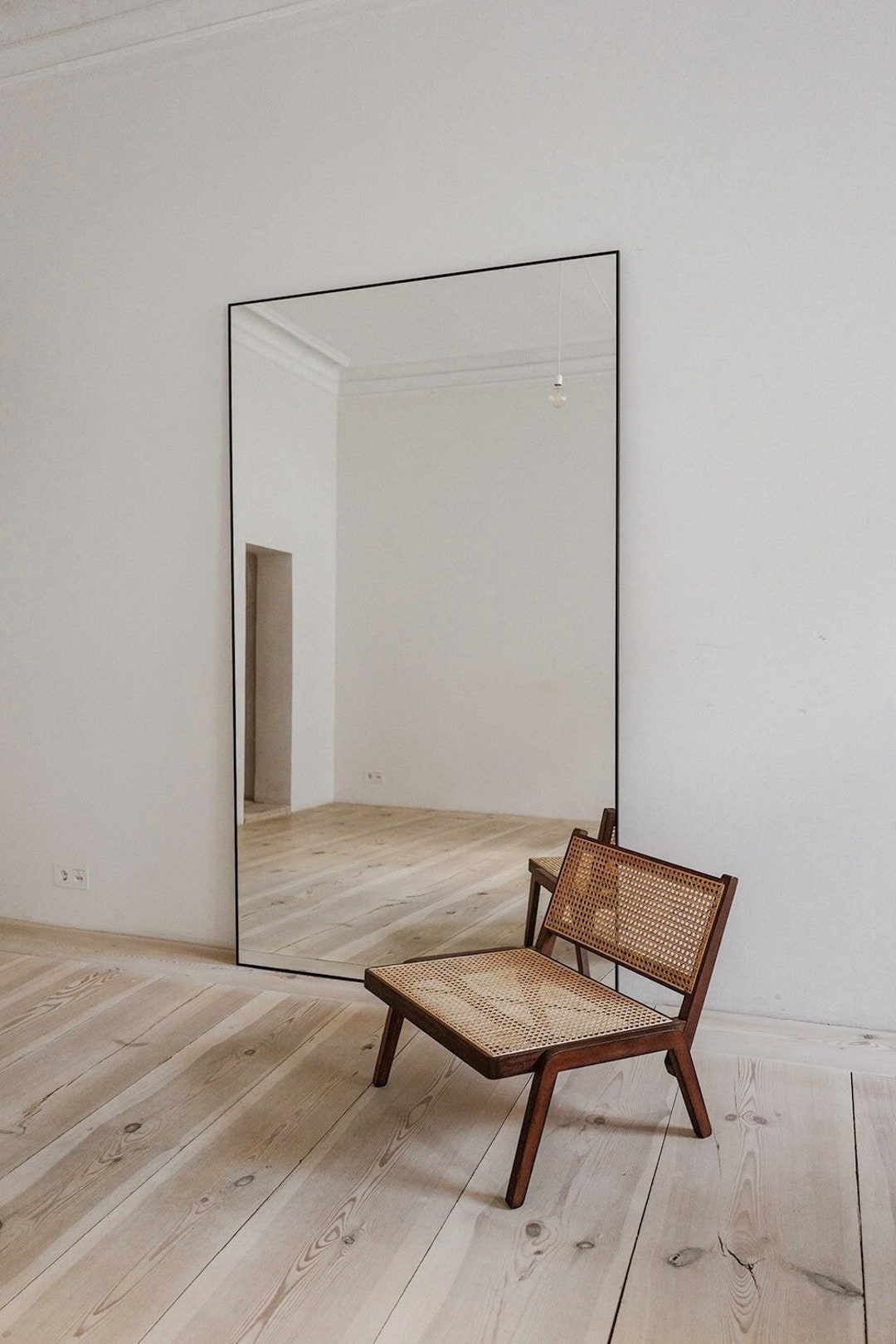 Luxury Fulllength Mirror, Oversized Floor Mirror, Large Black Frame