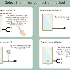 Semicircle Bathroom Mirror with LED, Round Led Light Mirror, Large Led Half Circle Mirror, Led Lighted Bathroom Décor, Radius Mirror image 7