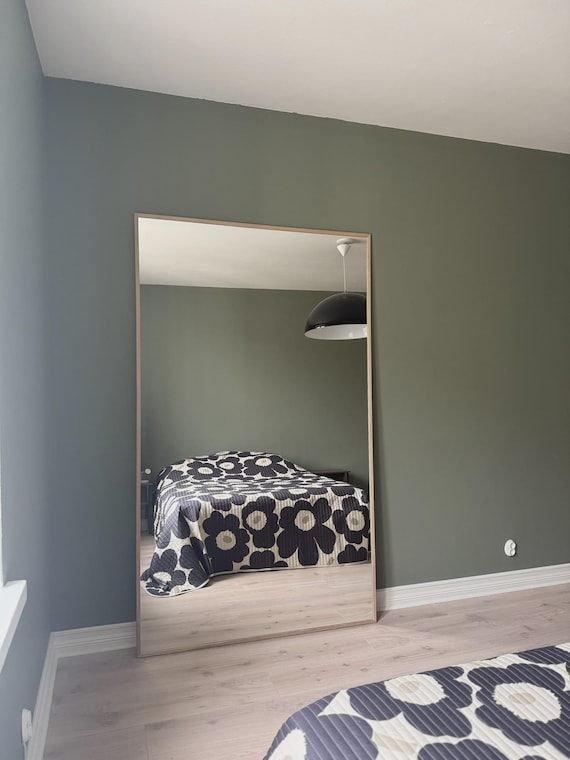 Handmade Oak Framed Mirror: Rustic Home Decor, Custom Size
