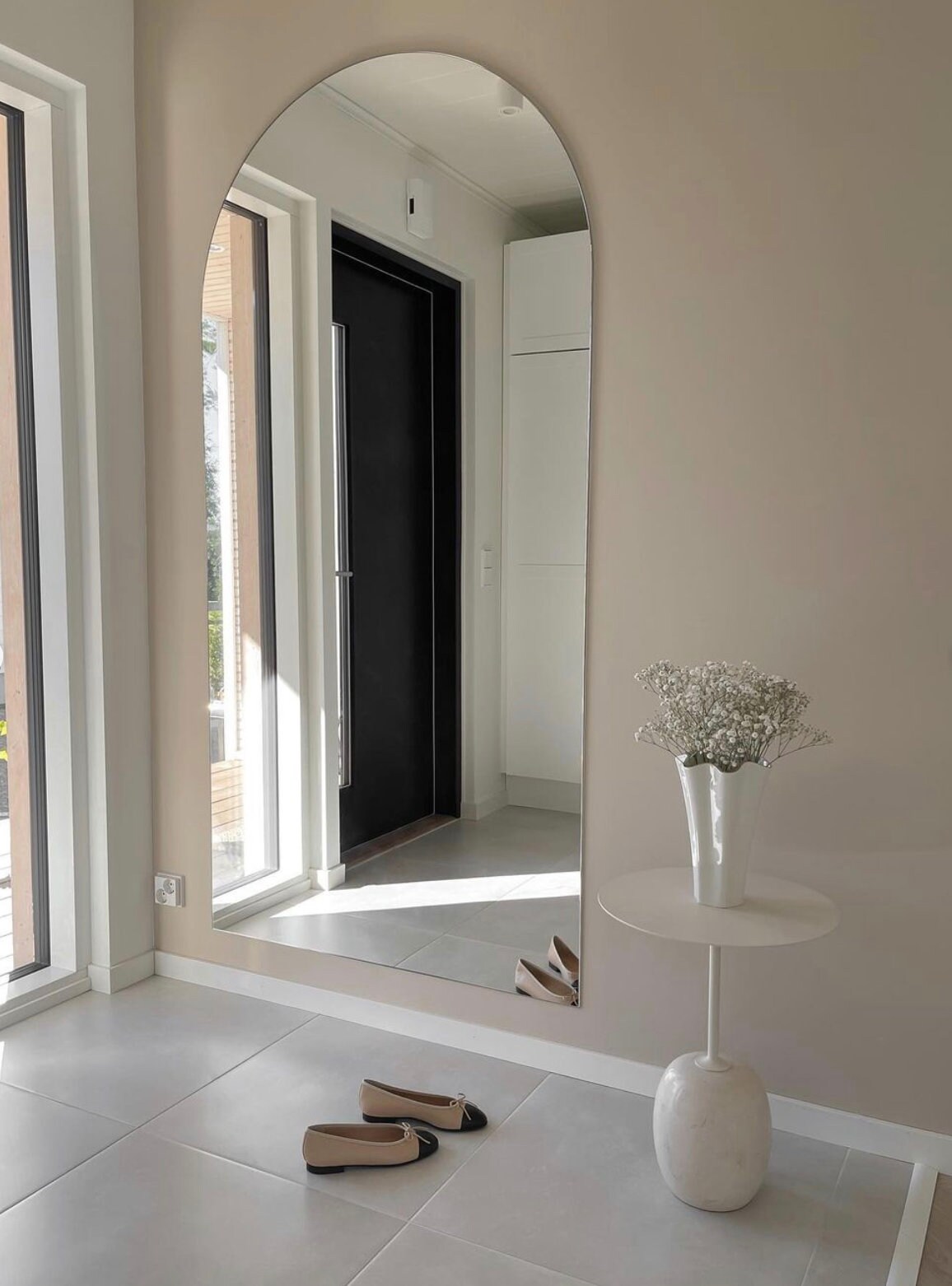 Modern Arch Floor Mirror Sleek Fulllength Mirror Oversized Etsy