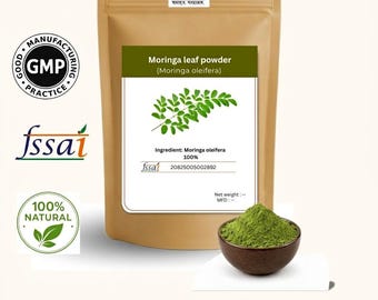 ARK PURE HERBAL Sajna/Moringa oleifera hojas en polvo indio hecho a mano natural orgánico
