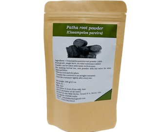 ARK PURE HERB Raíz de terciopelo-Patha-Cissampelos pareira-Polvo de raíz de pareira falsa indio hecho a mano natural orgánico