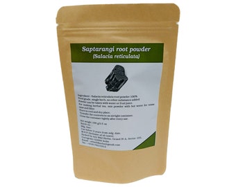 ARK PURE HERB Salacia/Saptarangi Pó de raiz de Salacia reticulata, indiano, feito à mão, natural