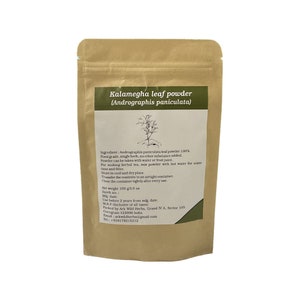 ARK PURE HERB King of Bitters-Kalmegh-Swertia Chirata-BhuiNeem-Andrographis paniculata leaf powder Indian Handmade Natural Organic Wild
