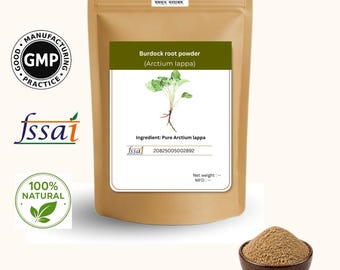 Pó de raiz de bardana ARK PURE HERB - Arctium lappa Ervas selvagens orgânicas naturais artesanais