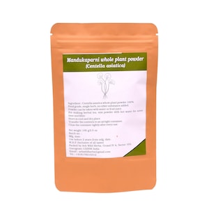 ARK PURE KRAUT Gotu-Kola-Mandookparni-Mandukparni-Indian Pennywort- Spadeleaf-Centella asiatica Pulver-Handmade Natural Organic