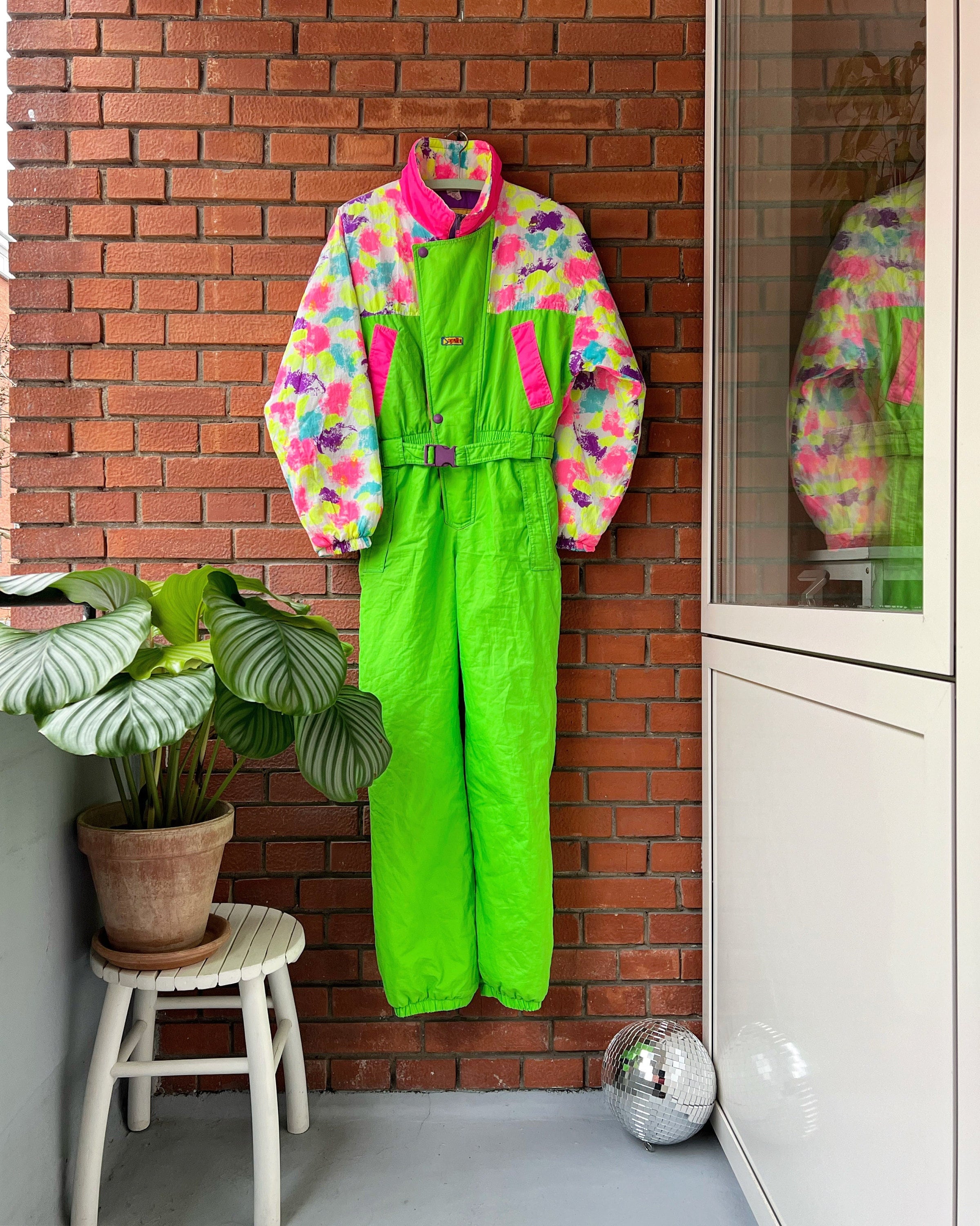 Vintage 80's 90's Ski Suit, Neon Winter Overall, Retro Ski Vintage 80's 90's Ski Suit, Neon Winter Overall, Retro Ski
