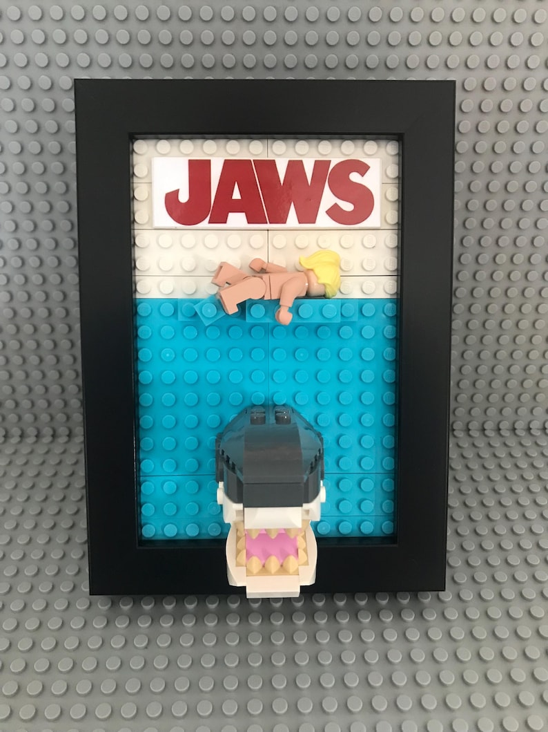 Jaws Frame Custom Made Lego Jaws Film Movie 3D Poster 2 - Etsy