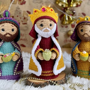 Christmas Crochet Pattern, Crochet Three Wise Men Pattern, Nativity Crochet Doll