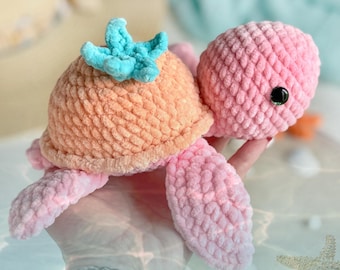 Amigurumi Crochet Turtle Pattern, Plushie Sea Animal, PDF Pattern