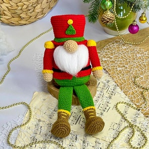 Crochet pattern Christmas gnome, Christmas crochet gnome pattern, Amigurumi Gnome Pattern, PDF in English