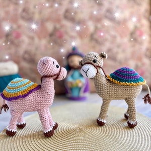 Patrón camello a crochet, Belén, juguete navideño, animal a crochet imagen 8