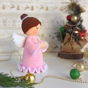 Patrón de crochet ángel de navidad, patrón muñeco ángel amigurumi, patrón de crochet de navidad, patrón de crochet fácil amigurumi imagen 2