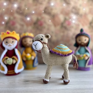 Capture the essence of this timeless Nativity story by crocheting a Wise Men's Camel, a symbol of hope, faith, and the joy of the holiday season.