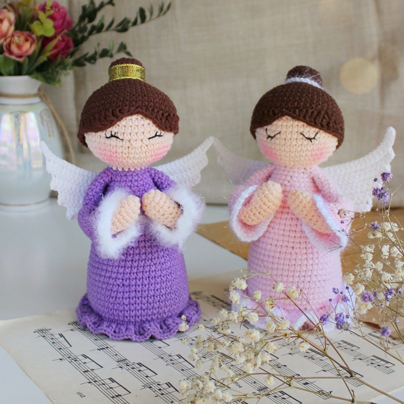 Christmas angel crochet pattern, amigurumi angel doll pattern, Christmas crochet pattern, easy crochet pattern amigurumi image 6