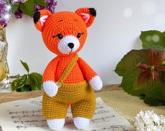 Crochet Pattern Fox, Amigurumi Toy, Crochet Forest Animal Pattern, PDF in English