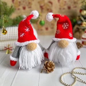 Crochet Pattern Christmas gnome, amigurumi crochet gnome, Christmas crochet toys, PDF in English