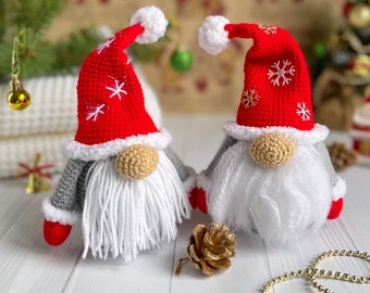 Crochet Pattern Christmas gnome, amigurumi crochet gnome, Christmas crochet toys, PDF in English