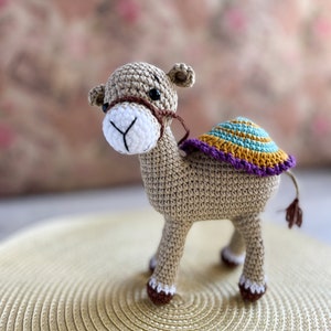 Patrón camello a crochet, Belén, juguete navideño, animal a crochet imagen 7