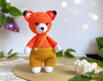 Patrón Amigurumi Zorro Rojo A Crochet, Patrones De Animales Del Bosque A Crochet