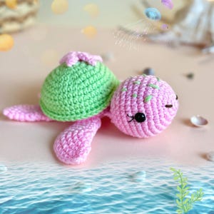 Turtle Crochet Pattern, Amigurumi Sea Animals, PDF in English