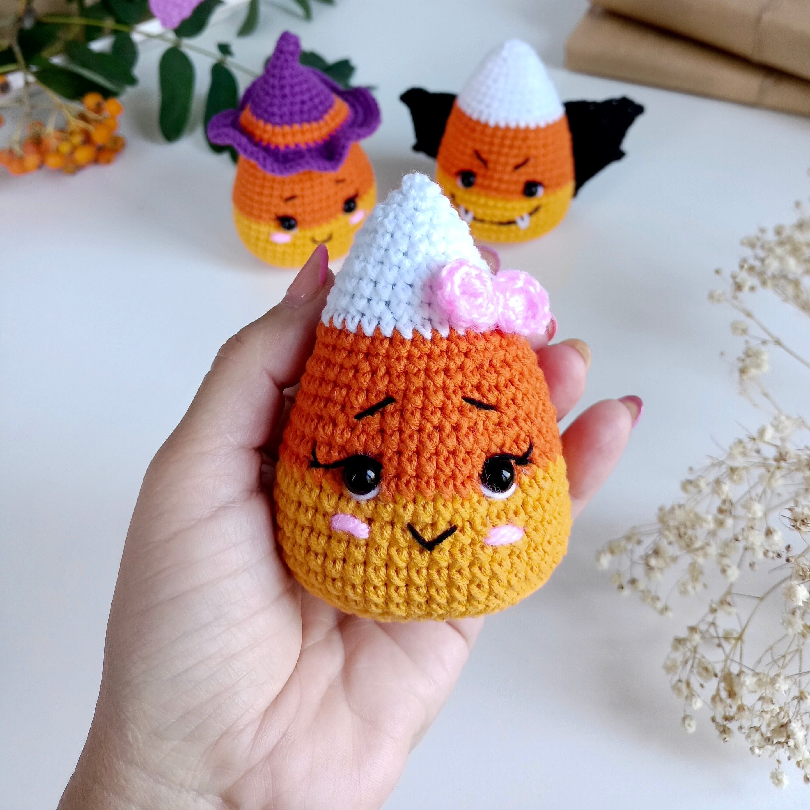 Amigurumi Candy Corn Crochet Pattern, Halloween Keychain (PDF Pattern ...