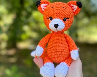 Crochet pattern amigurumi fox, crochet animal pattern, crochet forest animals, PDF in English
