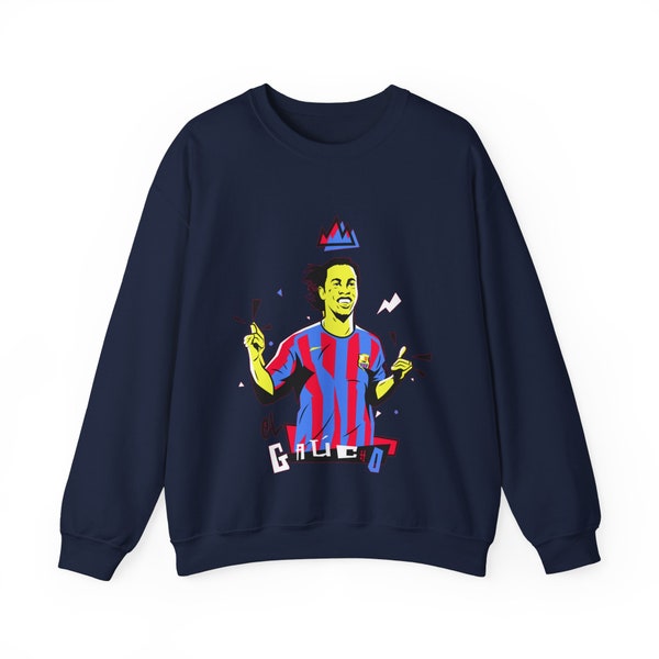 Ronaldinho Gaucho 90s Style Vintage Bootleg Tee Graphic Sweatshirt, Ronaldinho Sweatshirt,Football Sweatshirt,Legend,AC Milan,Barcelona
