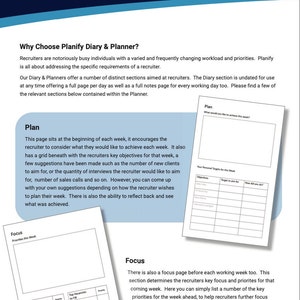 Planify Planner Planify Planner is a Combined Diary & Planner Designed for Recruiters ...