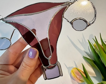 Útero em Vitral – Arte Anatômica Feminista – Presente para Ginecologista
