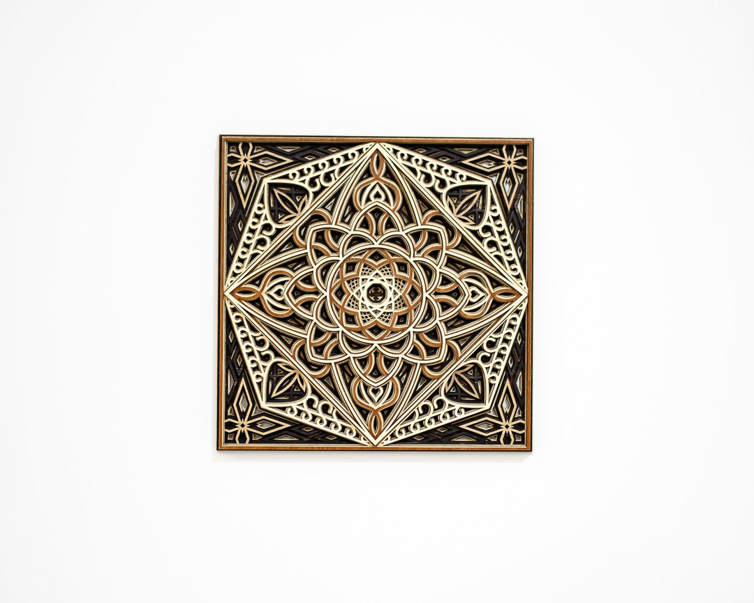 Mandala Wood Wall Art Flower Mandala Wall Decor 3D Wooden Etsy Australia