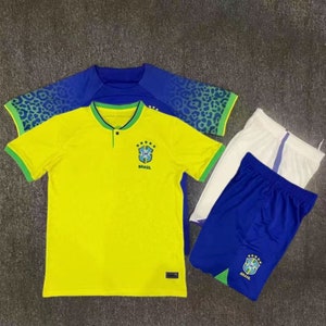 Customization Kids Youth Version 2022-2023 Brazil Home Away Premium Soccer Football Jersey Set