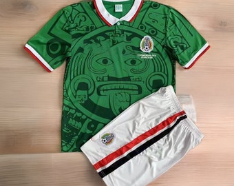 Mexique 1998 maillot rétro coupe du monde classique Personnalisation Kids Youth Version Soccer