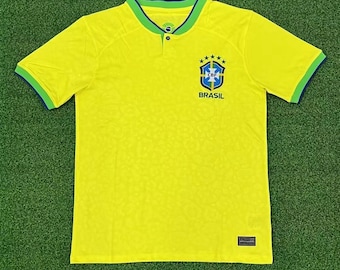 Anpassung Kinder Erwachsene 2022-2023 Brasilien Home Premium Fußball Fußball Jersey Katar World Cup