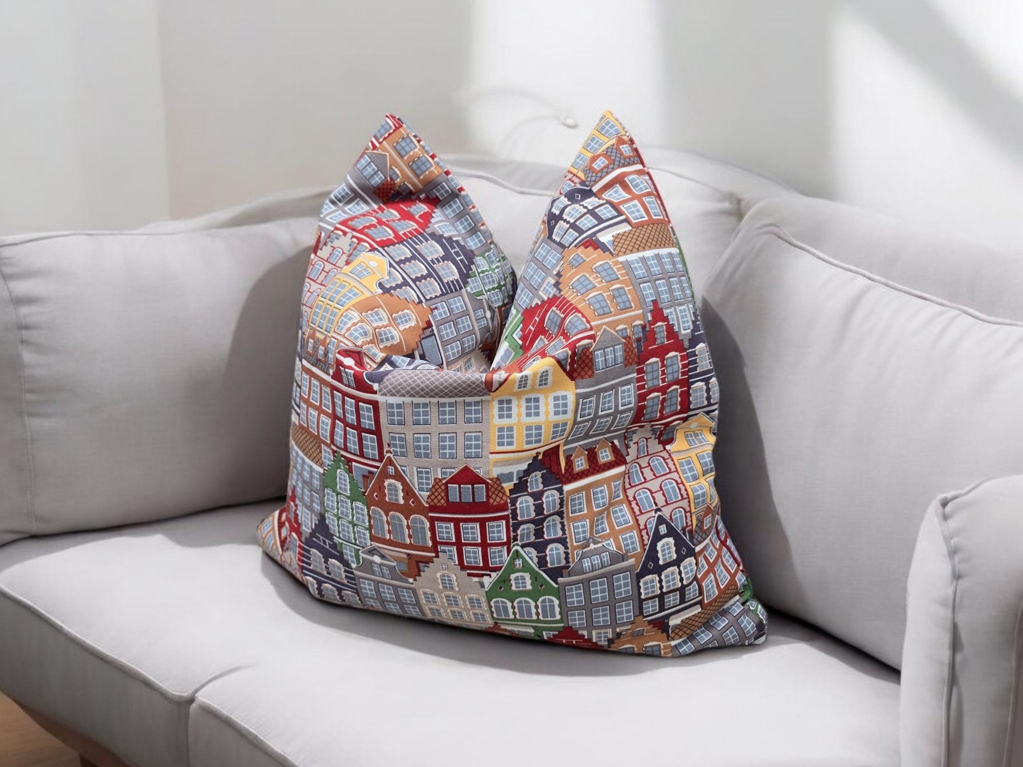 Kissenbezüge Mit Totenkopf-Druck - 2er Set Leinenoptik 30x50cm