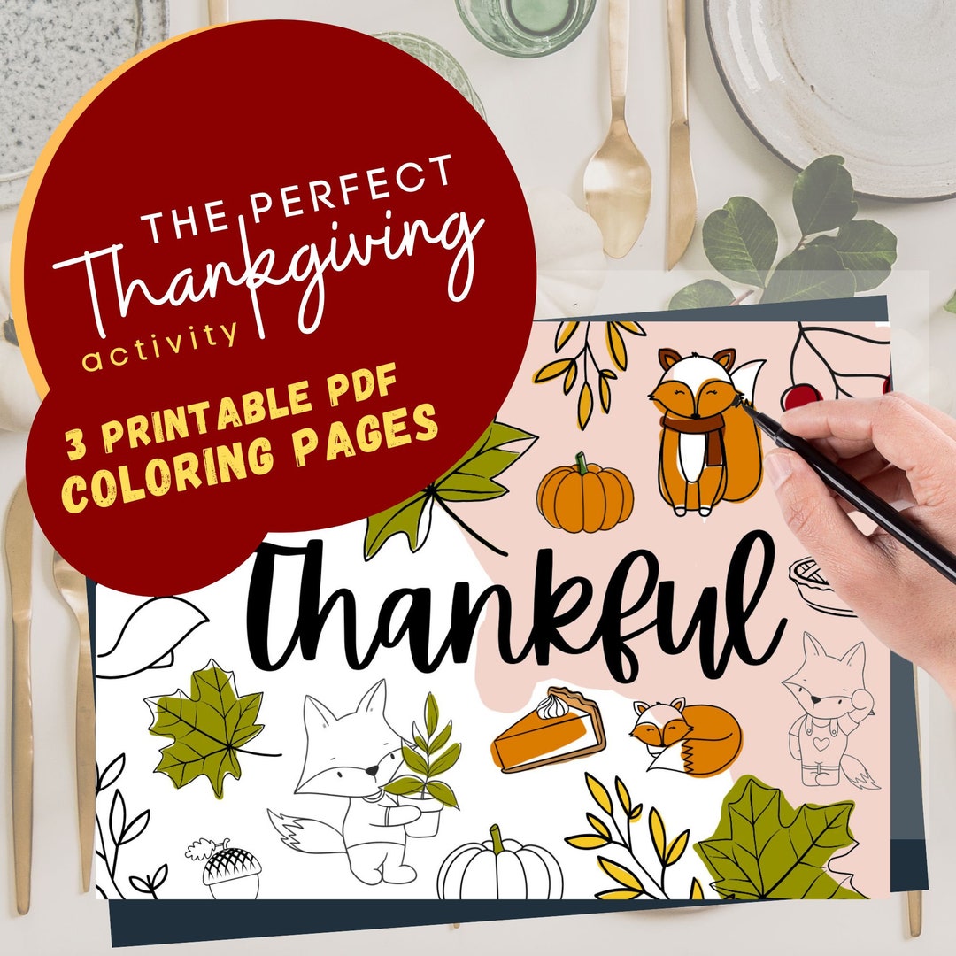 Thanksgiving Activity: Thanksgiving Kids Coloring  3 Digital