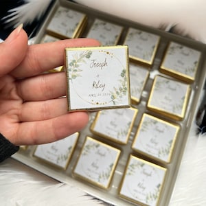 30 Wedding Chocolate Favors ,Personalized Wedding Chocolate For Guest, Engagement Chocolate ,Customized Chocolate,Party Favors, Table Decor