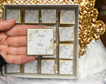 30 Hochzeitsschokoladengeschenke, personalisierte Hochzeitsschokolade für Gäste, Verlobungsschokolade, personalisierte Schokolade, Partygeschenke, Tischdekoration