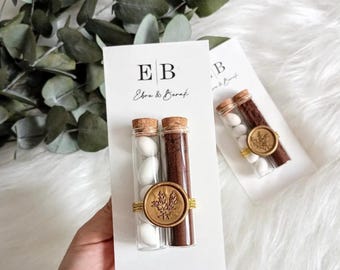 Personalized Wedding Candy Favors: Rustic Chocolate Bridal Gift