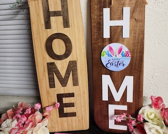 HOME sign with Interchangeable holidays |  Seasonal | charcuterie board | Welcome sign | Personalized gifts