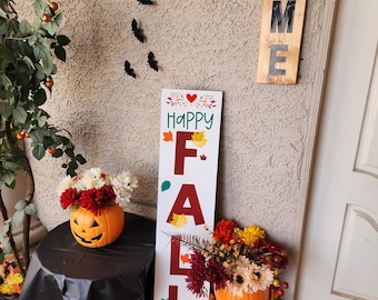 Reversible Fall and Winter seasonal indoor/outdoor porch sign