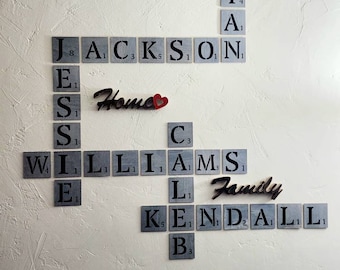 Custom Scrabble Tile Wall Art | Personalized Name Display