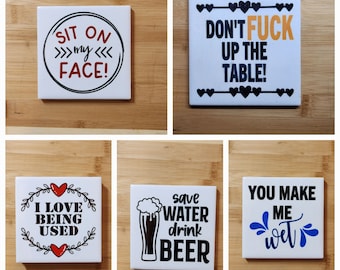 Personalized ceramic coasters |set of 4, 6 or 8|