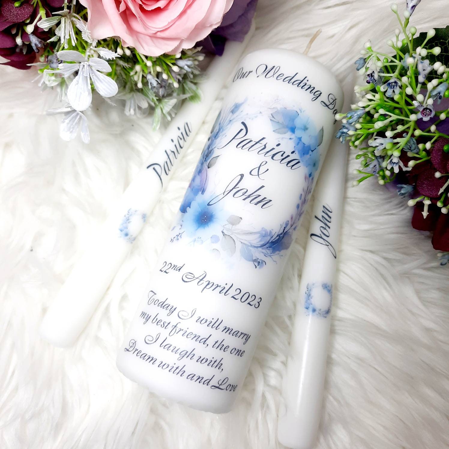 Unity Candle Set Custom Wedding Unity Candle Ceremony Candles