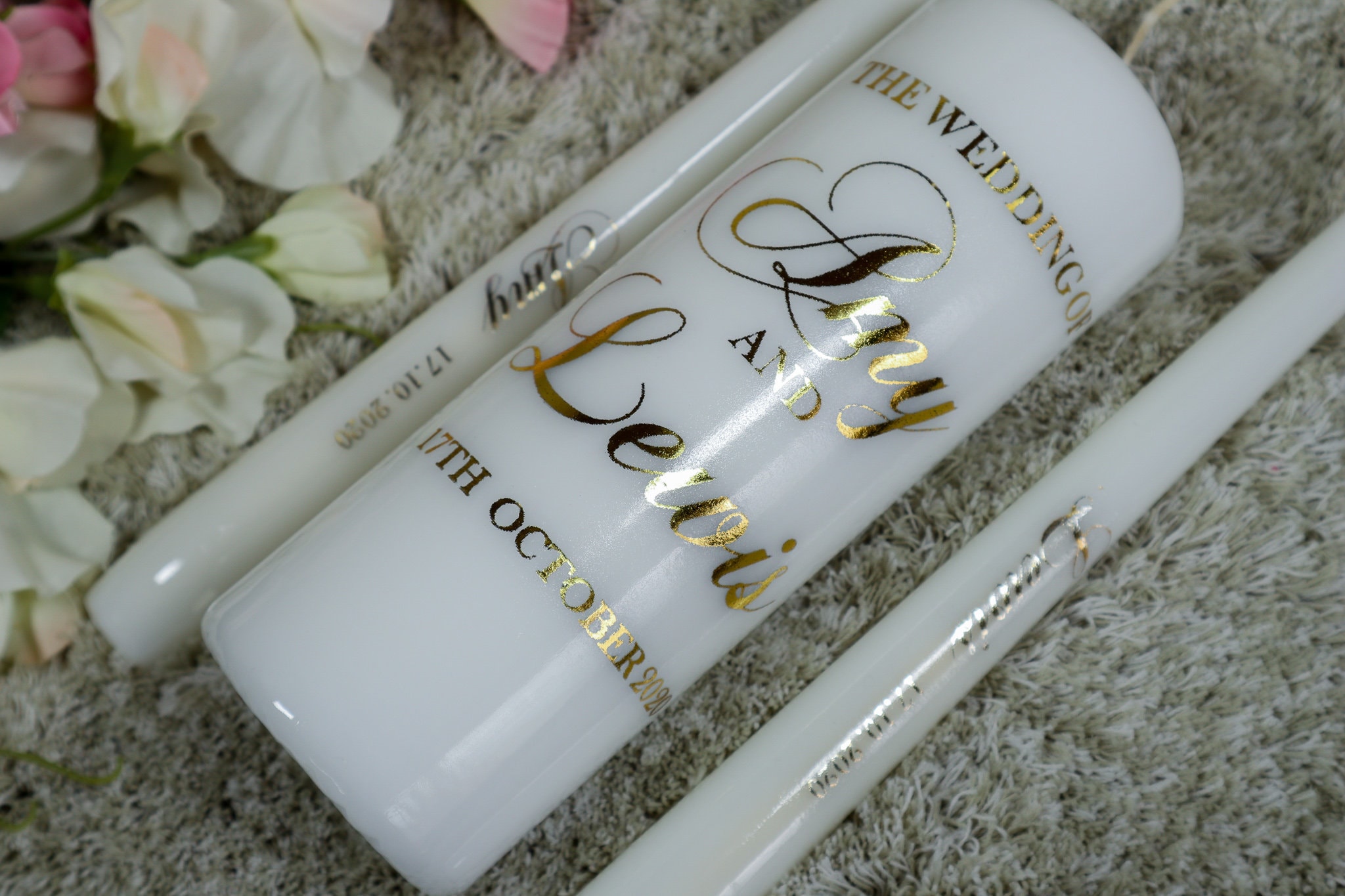 Gold Wedding Candles, Gold Weddings, Rose Gold Candles, Silver Candles