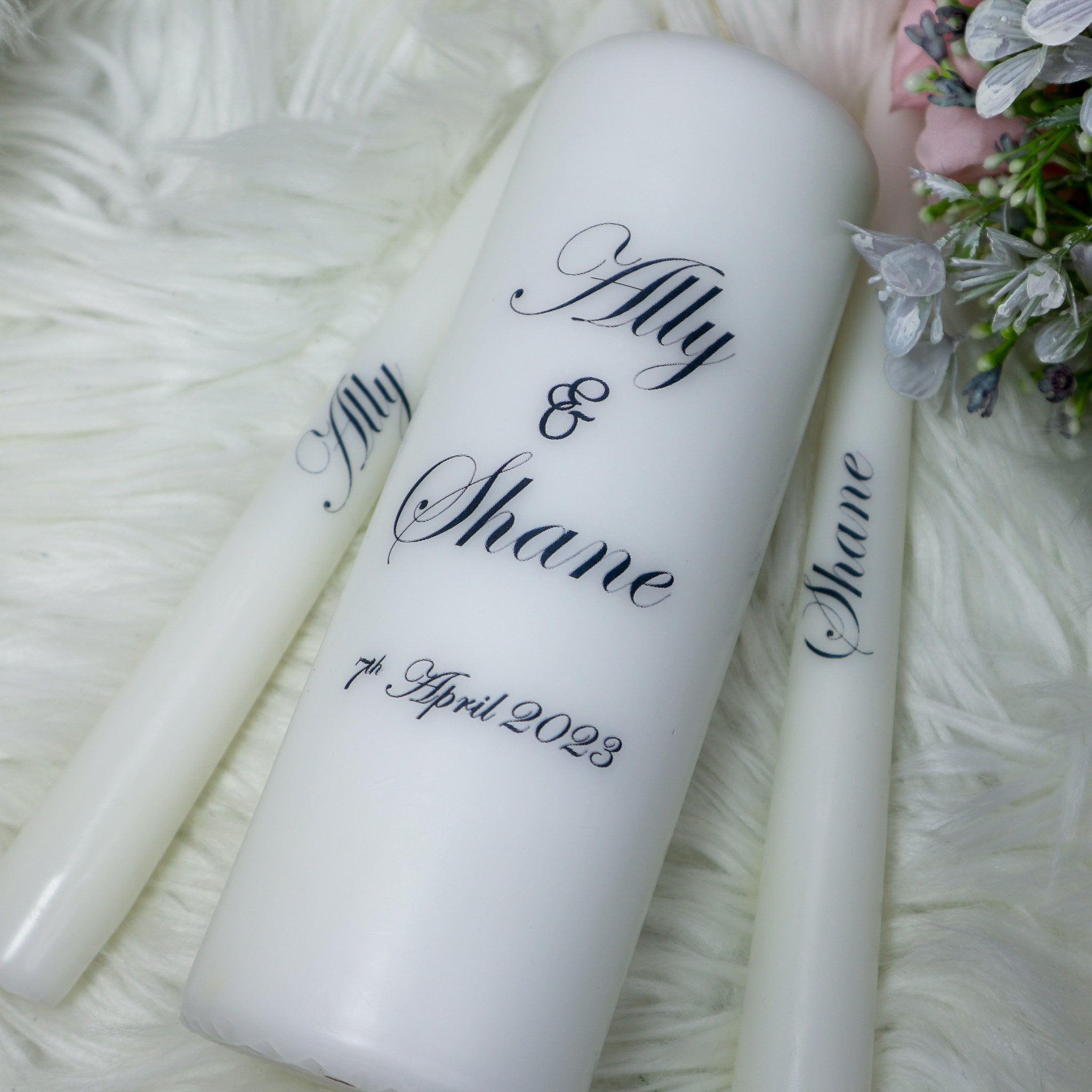 Unity Candle Set Custom Wedding Unity Candle Ceremony Candles