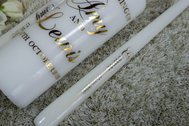 Gold Wedding Candles, Gold Weddings, Rose Gold Candles, Silver Candles,foil Candles